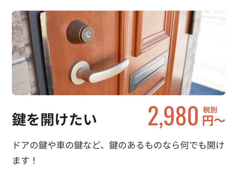 【鍵を開けたい】2,980円税別〜